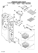FREEZER LINER PARTS Diagram and Parts List for GC5THEXNS02  Whirlpool Refrigerator