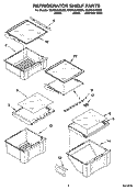 REFRIGERATOR SHELF PARTS Diagram and Parts List for GS2SHAXSS00  Whirlpool Refrigerator