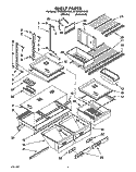 SHELF, LIT/OPTIONAL Diagram and Parts List for ET22DMXAW02  Whirlpool Refrigerator
