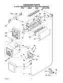 ICE MAKER Diagram and Parts List for GR2SHTXKT00  Whirlpool Refrigerator