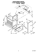CONTAINER PARTS Diagram and Parts List for  KitchenAid Trash Compactor