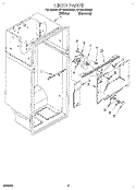 LINER Diagram and Parts List for ET18ZKXAN01  Whirlpool Refrigerator