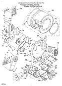 DRYER BULKHEAD Diagram and Parts List for  Whirlpool Washer Dryer Combo