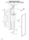FREEZER DOOR PARTS Diagram and Parts List for GS2SHAXKS02  Whirlpool Refrigerator