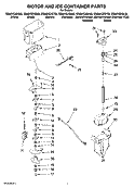MOTOR AND ICE CONTAINER PARTS Diagram and Parts List for GS6NVEXSS03  Whirlpool Refrigerator