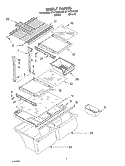 SHELF PARTS, OPTIONAL PARTS Diagram and Parts List for ET1FTEXLT02  Whirlpool Refrigerator