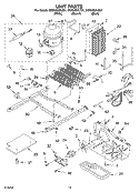 UNIT Diagram and Parts List for GD2SHGXLB01  Whirlpool Refrigerator