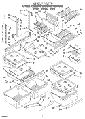 SHELF Diagram and Parts List for ET22DKXDW00  Whirlpool Refrigerator