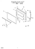FREEZER DOOR, LIT/OPTIONAL Diagram and Parts List for ET19DKXFW01  Whirlpool Refrigerator