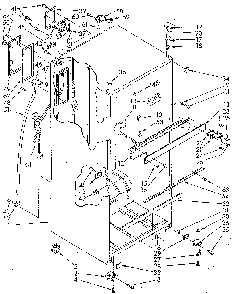 Cabinet Diagram and Parts List for ET18GKXSG03  Whirlpool Refrigerator