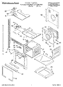 OVEN Diagram and Parts List for KEBS208DWH4  KitchenAid Wall Oven