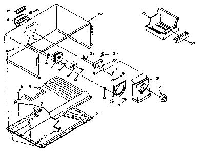 Freezer Section Parts Diagram and Parts List for 106W14EIM1  Kenmore Refrigerator