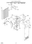 AIR FLOW Diagram and Parts List for GD27DIXHS02  Whirlpool Refrigerator