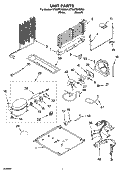 UNIT PARTS Diagram and Parts List for ET8WTEXMQ01  Whirlpool Refrigerator