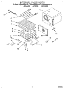 INTERNAL OVEN Diagram and Parts List for KEBS208BWH0  KitchenAid Wall Oven