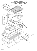 SHELF Diagram and Parts List for ET9FTTXLQ00  Whirlpool Refrigerator