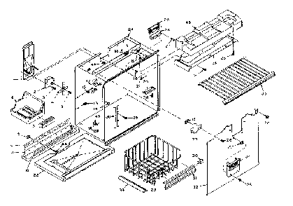 Freezer Section Parts Diagram and Parts List for 106W18G5  Kenmore Refrigerator