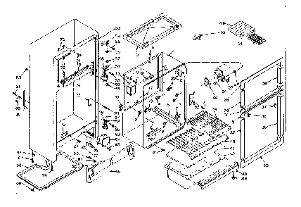 Cabinet Parts Diagram and Parts List for 106T12D  Kenmore Refrigerator