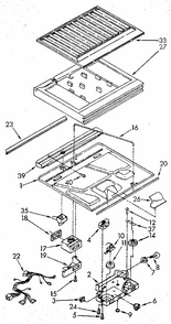 Compartment Separator Diagram and Parts List for 1069608610 SKR501W0 Kenmore Refrigerator