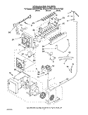ICEMAKER Diagram and Parts List for GD2NHGXKT02  Whirlpool Refrigerator
