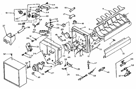 Ice Maker Parts Diagram and Parts List for 106W14BIML  Kenmore Refrigerator