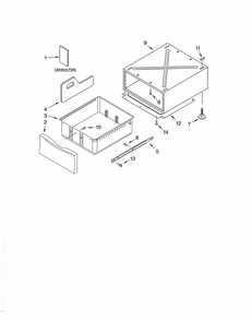 Pedestal Parts Diagram and Parts List for 11094834202  Kenmore Dryer