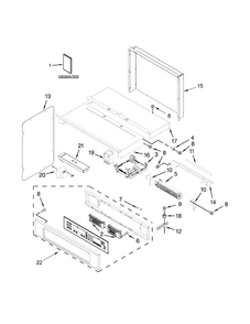 Control Panel Parts Diagram and Parts List for  KitchenAid Microwave