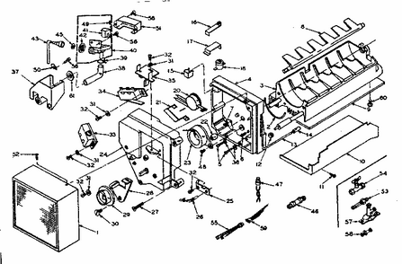 Ice Maker Parts Diagram and Parts List for 106U14DIML  Kenmore Refrigerator