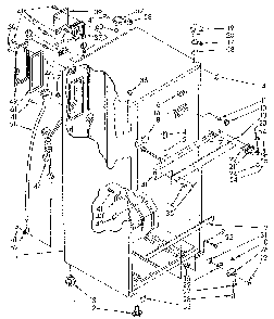 Cabinet Diagram and Parts List for ET18JKXSN04  Whirlpool Refrigerator