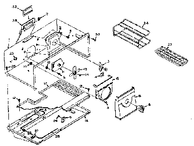 Freezer Parts Diagram and Parts List for 106U16ESL  Kenmore Refrigerator
