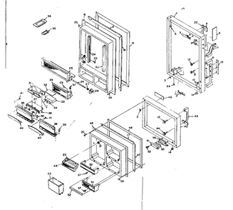 Door Parts Diagram and Parts List for 106R14GY1  Kenmore Refrigerator