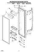 REFRIGERATOR DOOR PARTS Diagram and Parts List for GC3PHEXNB02  Whirlpool Refrigerator