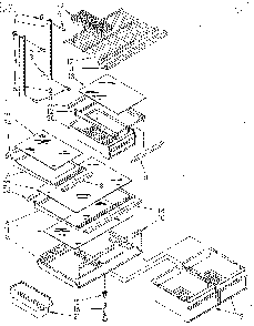 Shelf Diagram and Parts List for ET18GKXSG02  Whirlpool Refrigerator