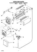 ICEMAKER PARTS Diagram and Parts List for GT1SHTXMT00  Whirlpool Refrigerator