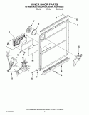 INNER DOOR PARTS Diagram and Parts List for  KitchenAid Dishwasher