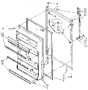 Refrigerator Door Diagram and Parts List for ET20AKXSN07  Whirlpool Refrigerator
