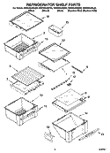REFRIGERATOR SHELF PARTS Diagram and Parts List for GS2SHAXMB00  Whirlpool Refrigerator