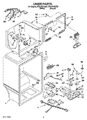 LINER PARTS Diagram and Parts List for ET8LFKXKT07  Whirlpool Refrigerator