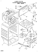 LINER Diagram and Parts List for ET18JKXDN00  Whirlpool Refrigerator