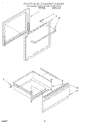DOOR AND DRAWER Diagram and Parts List for  Roper Range