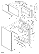 DOOR Diagram and Parts List for ET18NMXFN02  Whirlpool Refrigerator