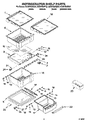REFRIGERATOR SHELF PARTS Diagram and Parts List for GC5SHEXNT02  Whirlpool Refrigerator