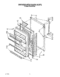REFRIGERATOR DOOR, LIT/OPTIONAL Diagram and Parts List for ET20NKXXN01  Whirlpool Refrigerator