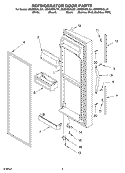 REFRIGERATOR DOOR PARTS Diagram and Parts List for GS5SHGXLT01  Whirlpool Refrigerator