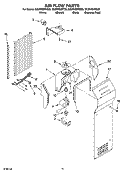 AIR FLOW PARTS Diagram and Parts List for GC3PHEXNB00  Whirlpool Refrigerator