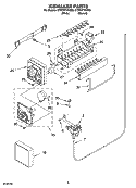 ICEMAKER PARTS Diagram and Parts List for ET9FHTXMT00  Whirlpool Refrigerator