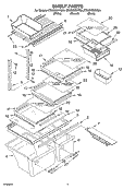 SHELF PARTS Diagram and Parts List for ET8CHMXKB04  Whirlpool Refrigerator