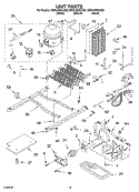 UNIT Diagram and Parts List for GD2LHGXLB00  Whirlpool Refrigerator