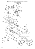 MOTOR AND ICE CONTAINER Diagram and Parts List for GD25SFXHS03  Whirlpool Refrigerator