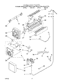 ICE MAKER Diagram and Parts List for GD22DFXFB03  Whirlpool Refrigerator